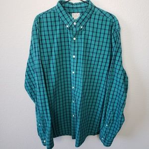 J. Crew Teal and Blue Flannel